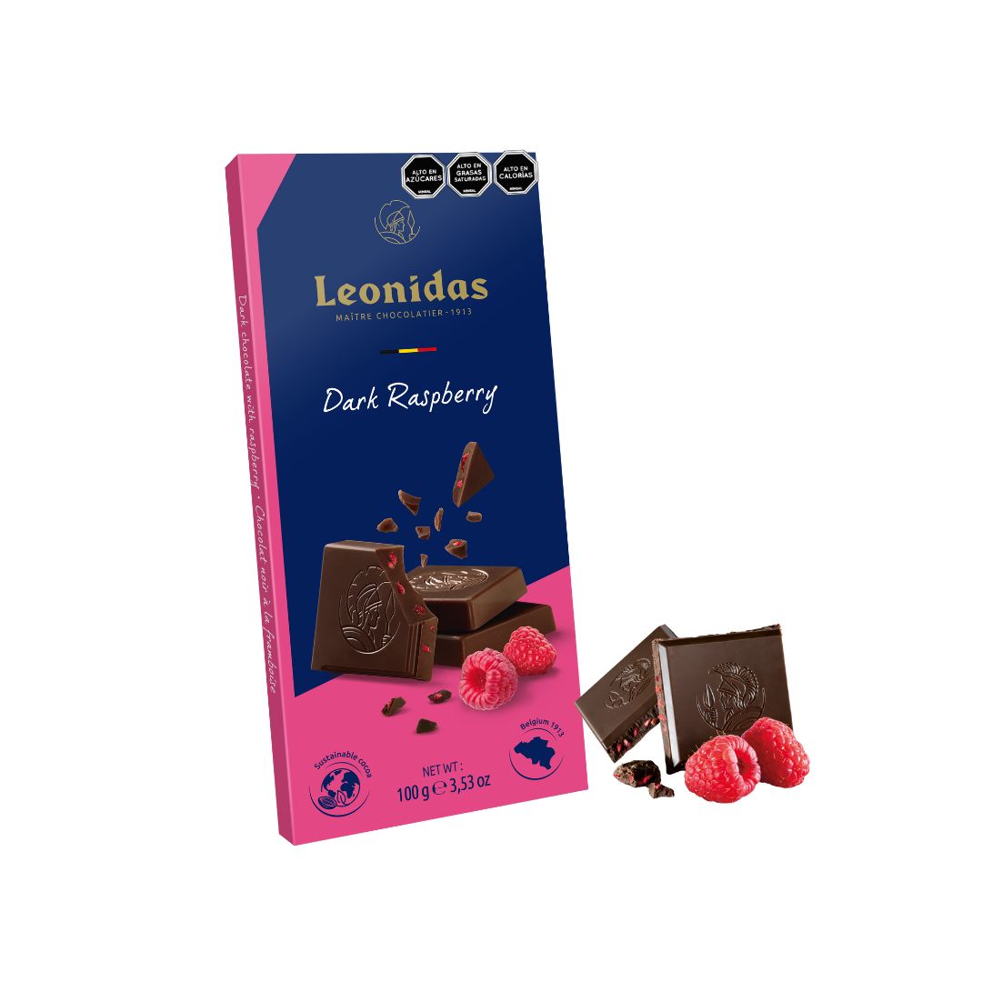 Barra de Chocolate Amargo con Frambuesa 100gr