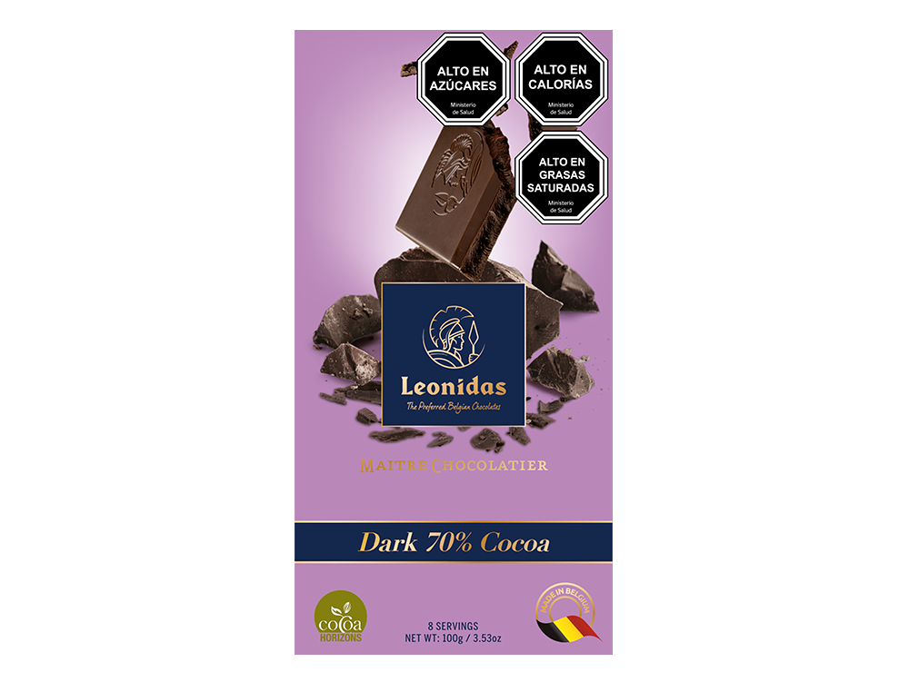 Barra 100gr 70% Cacao - Leonidas Chile