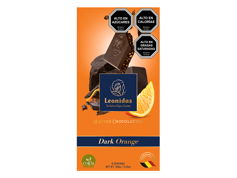 Barra 100gr Dark con Naranja - Leonidas Chile