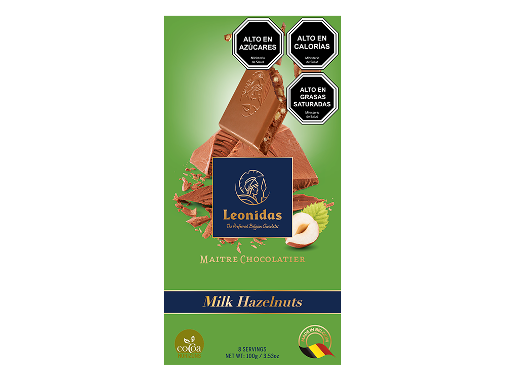 Barra 100gr lait hazelnuts - Leonidas Chile