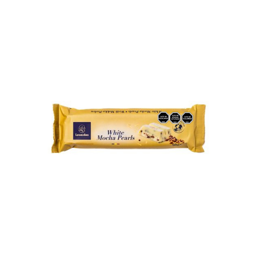 Baton 50gr white moka perles - Leonidas Chile
